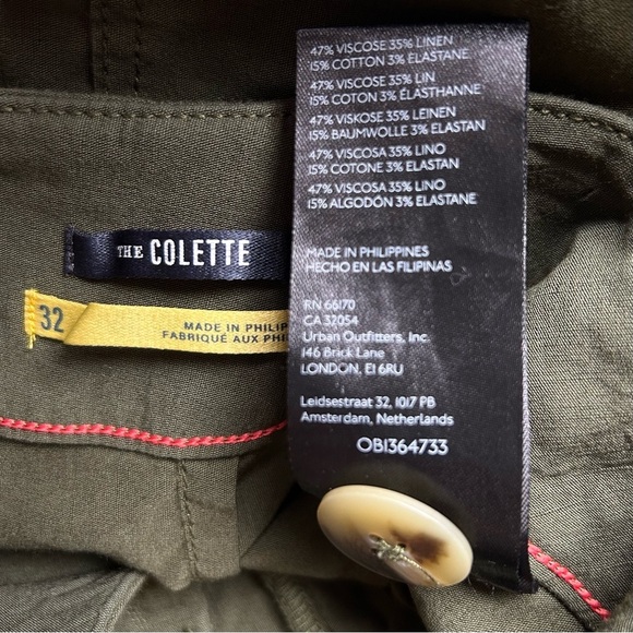 Anthropologie Maeve The Colette Cropped Wide Leg Pants Green Size 32 - Picture 14 of 16